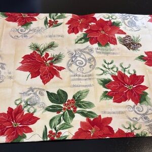Festive Poinsettia Table Runner